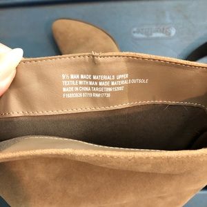 Knee high boots. Suede like material. Not for wide calves.